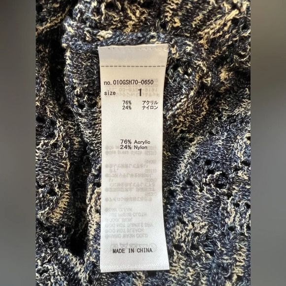 Moussy Knit Dress Long Sleeve Collared Multicolored Midi Size 1 Small - Picture 8 of 8